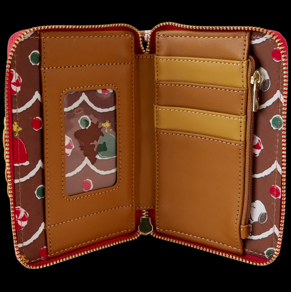 Peanuts Wallets< Snoopy Gingerbread Wreath Scented Zip Around Wallet