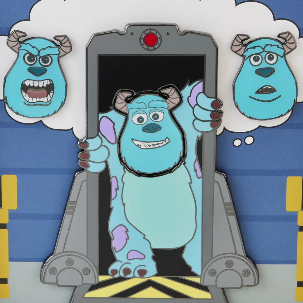 Pixar Enamel Pins< Sulley Door Mixed Emotions 4-Piece Pin Set