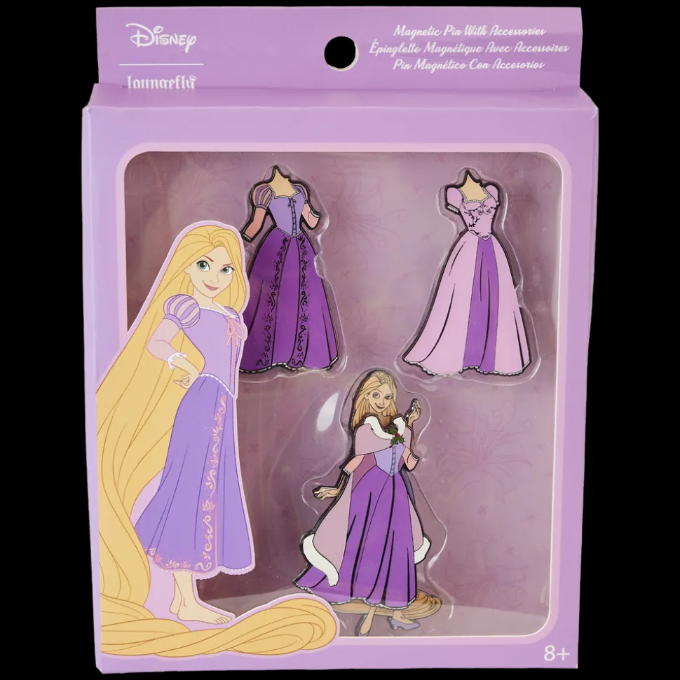 Disney Enamel Pins<Rapunzel Paper Doll Magnetic Pin Set
