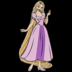 Disney Enamel Pins<Rapunzel Paper Doll Magnetic Pin Set