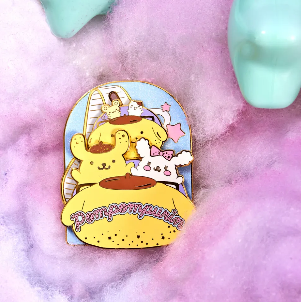 Sanrio Enamel Pins< Pompompurin Carnival 3" Collector Box Sliding Pin