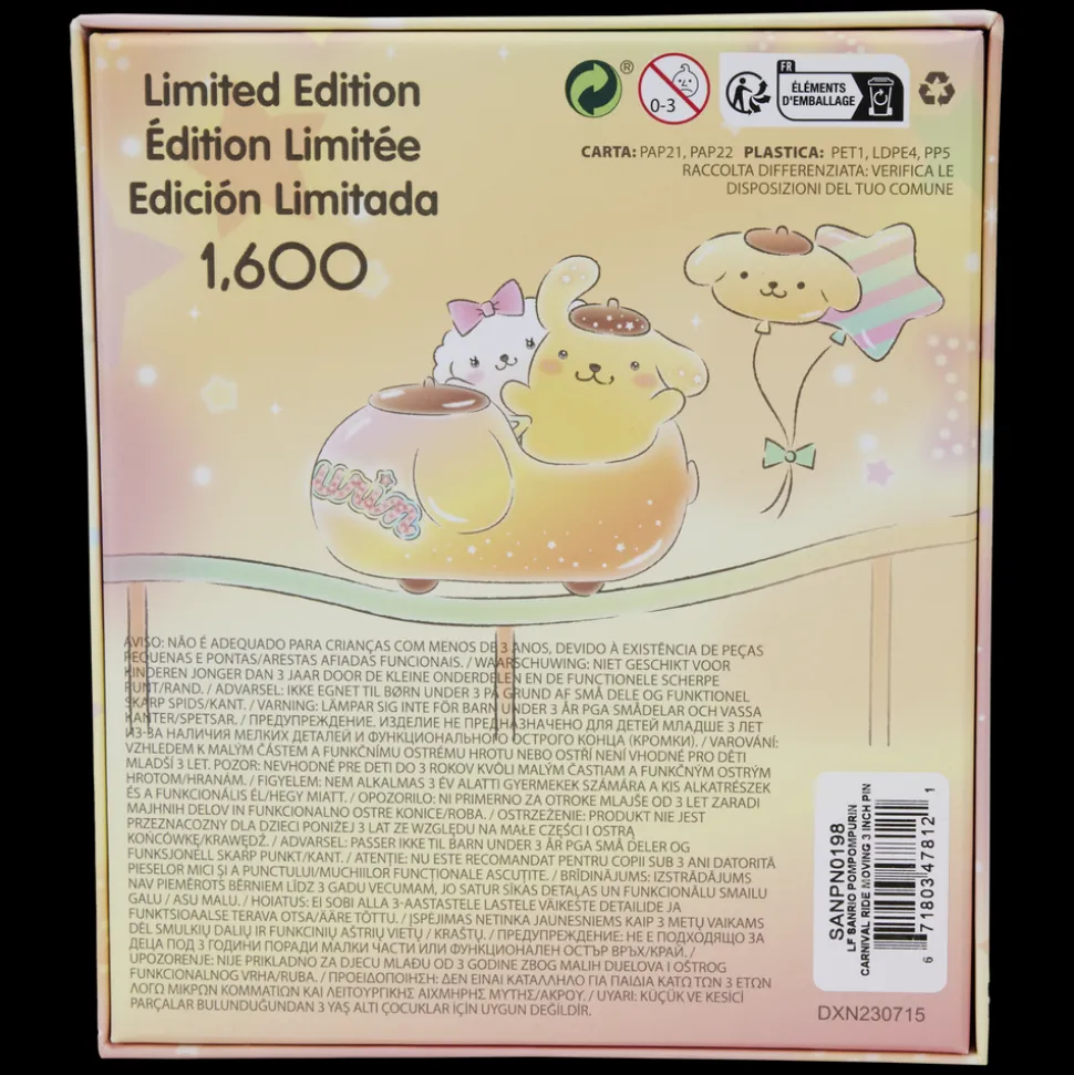 Sanrio Enamel Pins< Pompompurin Carnival 3" Collector Box Sliding Pin
