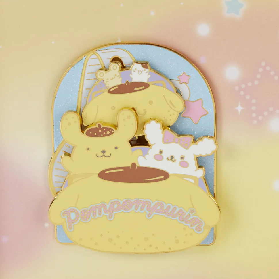 Sanrio Enamel Pins< Pompompurin Carnival 3" Collector Box Sliding Pin