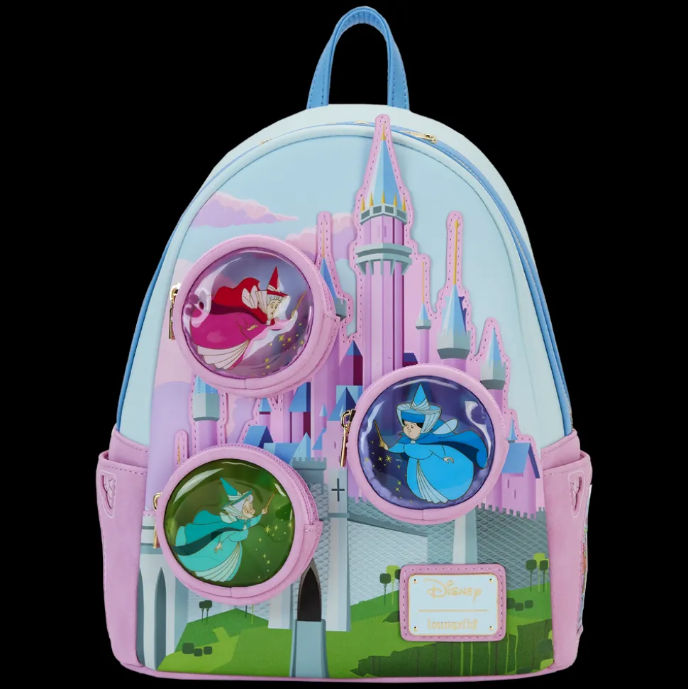 Disney Mini Backpacks<Sleeping Beauty Castle Three Good Fairies Stained Glass Mini Backpack