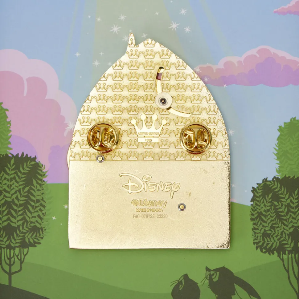Disney Enamel Pins<Sleeping Beauty Castle Three Good Fairies Stained Glass 3" Collector Box Sliding Pin