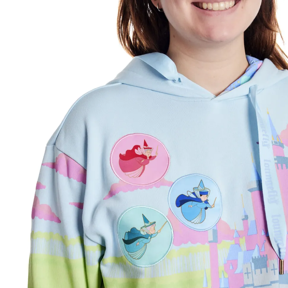 Unisex Disney Tops<Sleeping Beauty Castle Three Good Fairies Unisex Hoodie