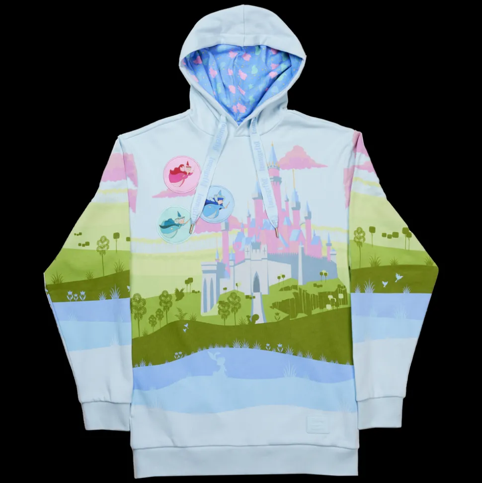 Unisex Disney Tops<Sleeping Beauty Castle Three Good Fairies Unisex Hoodie