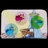 Disney Wallets<Sleeping Beauty Castle Three Good Fairies Stained Glass Zip Around Wallet