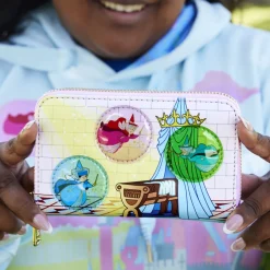 Disney Wallets<Sleeping Beauty Castle Three Good Fairies Stained Glass Zip Around Wallet