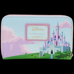 Disney Wallets<Sleeping Beauty Castle Three Good Fairies Stained Glass Zip Around Wallet