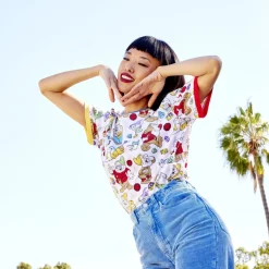 Unisex Disney Tops<Snow White And The Seven Dwarfs Tri-Color Ringer Tee