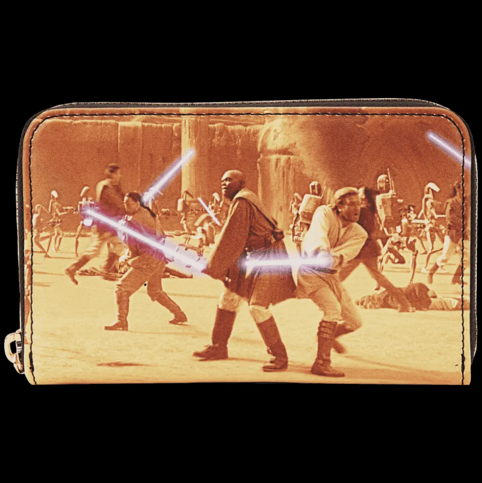 Star Wars Wallets<: Episode Ii Attack Of The Clones Scene Zip Around Wallet