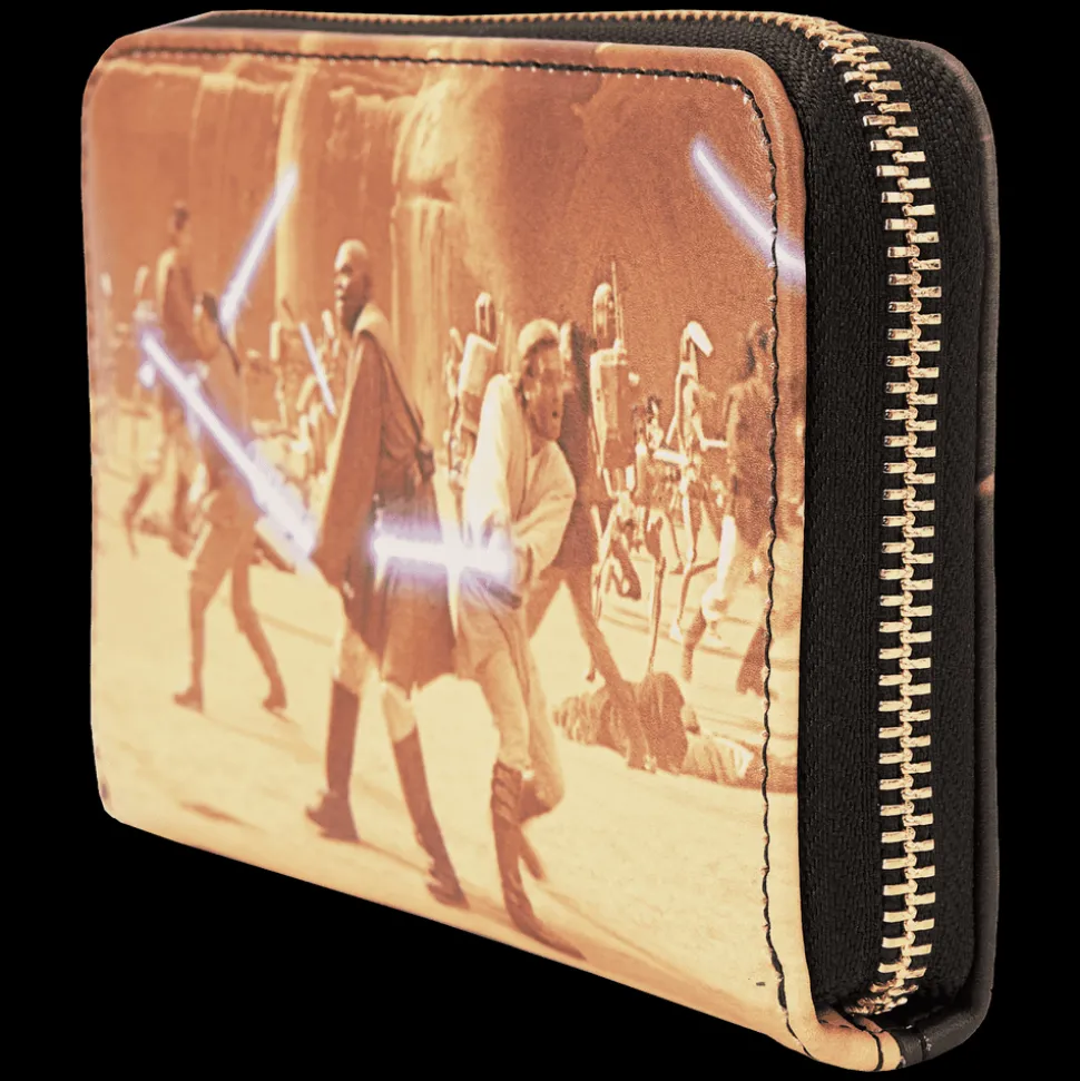 Star Wars Wallets<: Episode Ii Attack Of The Clones Scene Zip Around Wallet