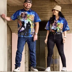 Unisex Star Wars Tops<: Return Of The Jedi Poster Camp Shirt