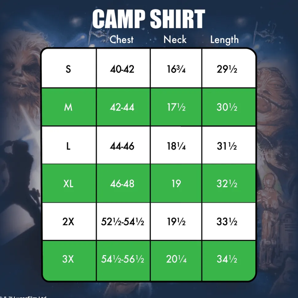 Unisex Star Wars Tops<: Return Of The Jedi Poster Camp Shirt