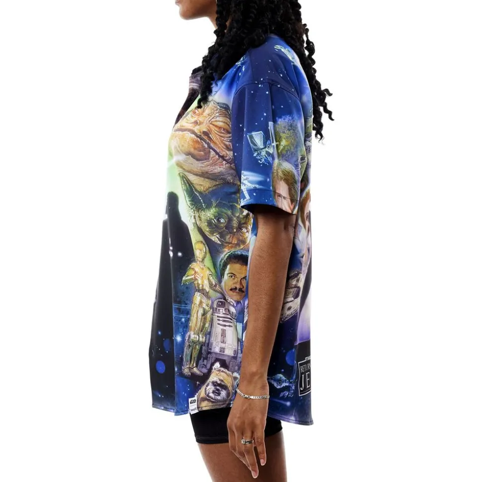 Unisex Star Wars Tops<: Return Of The Jedi Poster Camp Shirt