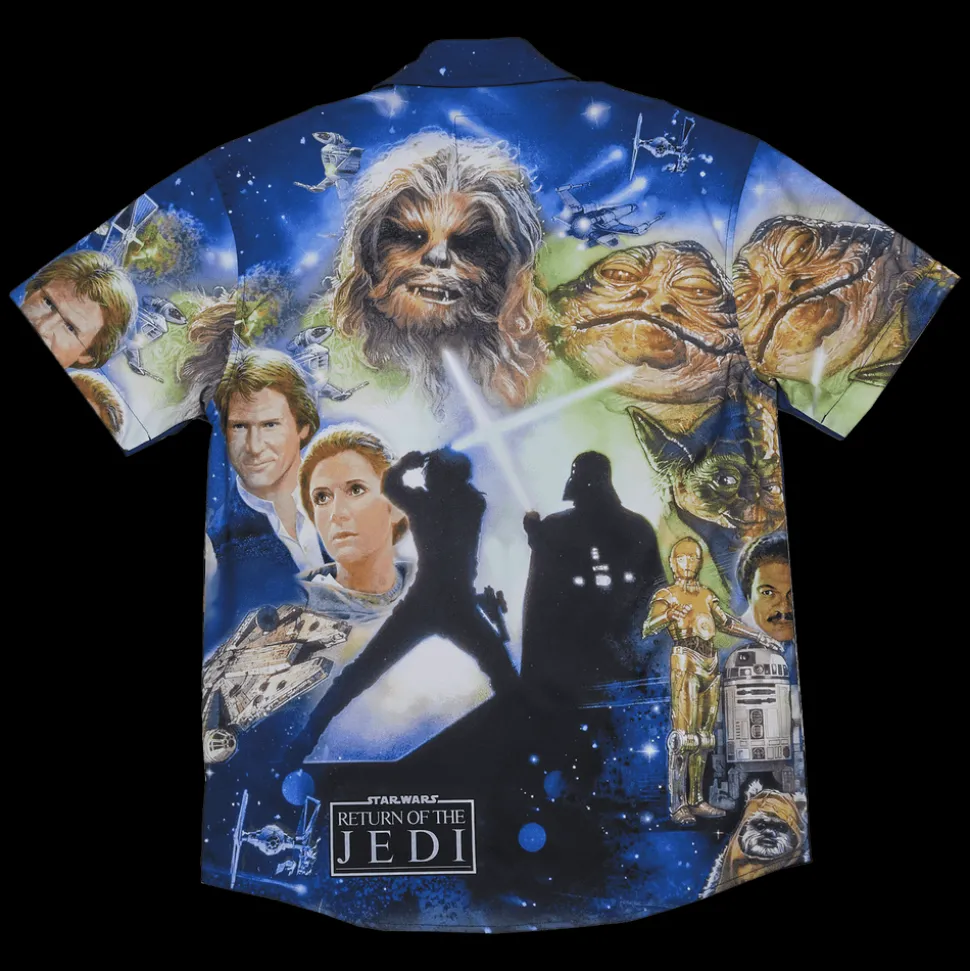 Unisex Star Wars Tops<: Return Of The Jedi Poster Camp Shirt