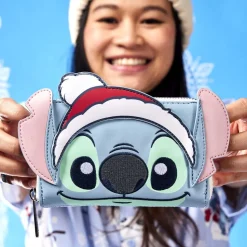 Disney Wallets<Stitch Holiday Glitter Zip Around Wallet