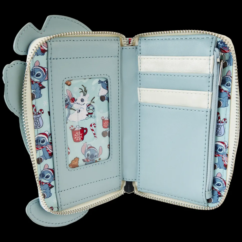 Disney Wallets<Stitch Holiday Glitter Zip Around Wallet