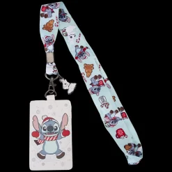 Disney Lanyards<Stitch Holiday Snow Angel Lanyard With Card Holder