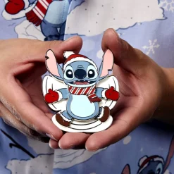 Disney Enamel Pins<Stitch Holiday Snow Angel 3" Collector Box Sliding Pin