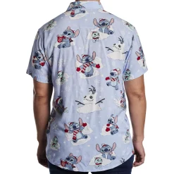Unisex Disney Tops<Stitch Holiday Snow Camp Shirt