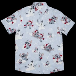 Unisex Disney Tops<Stitch Holiday Snow Camp Shirt