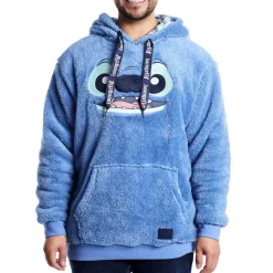 Unisex Disney Tops<Stitch Plush Sherpa Cosplay Unisex Hoodie