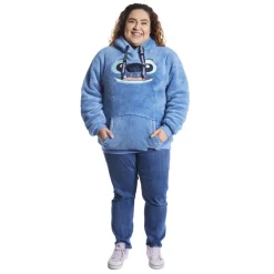 Unisex Disney Tops<Stitch Plush Sherpa Cosplay Unisex Hoodie