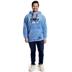 Unisex Disney Tops<Stitch Plush Sherpa Cosplay Unisex Hoodie
