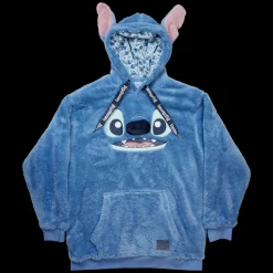 Unisex Disney Tops<Stitch Plush Sherpa Cosplay Unisex Hoodie