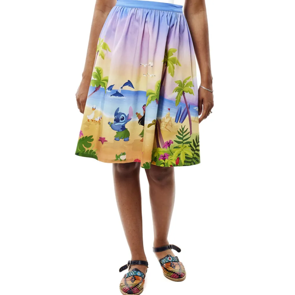 Women Disney Skirts<Stitch Shoppe Lilo & Stitch Beach Scene Sandy Skirt