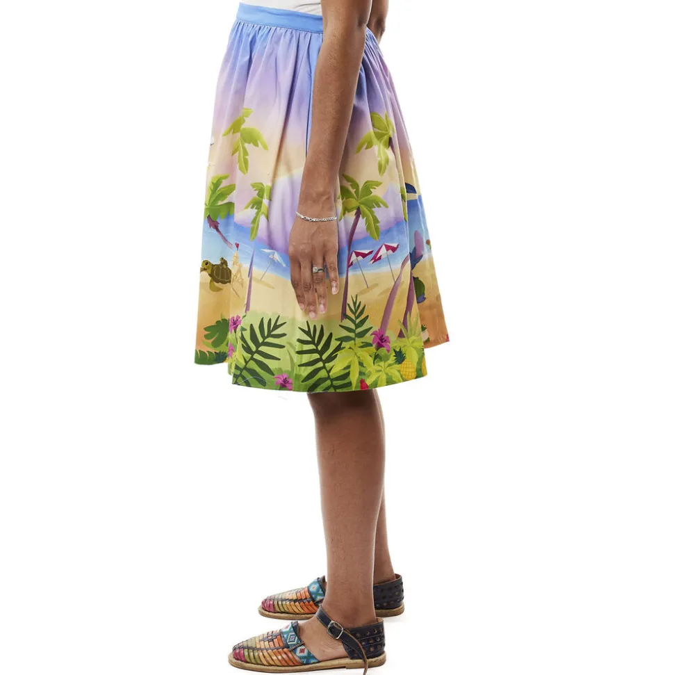 Women Disney Skirts<Stitch Shoppe Lilo & Stitch Beach Scene Sandy Skirt