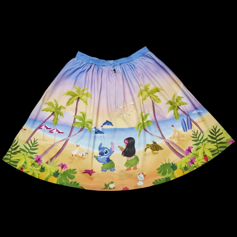 Women Disney Skirts<Stitch Shoppe Lilo & Stitch Beach Scene Sandy Skirt