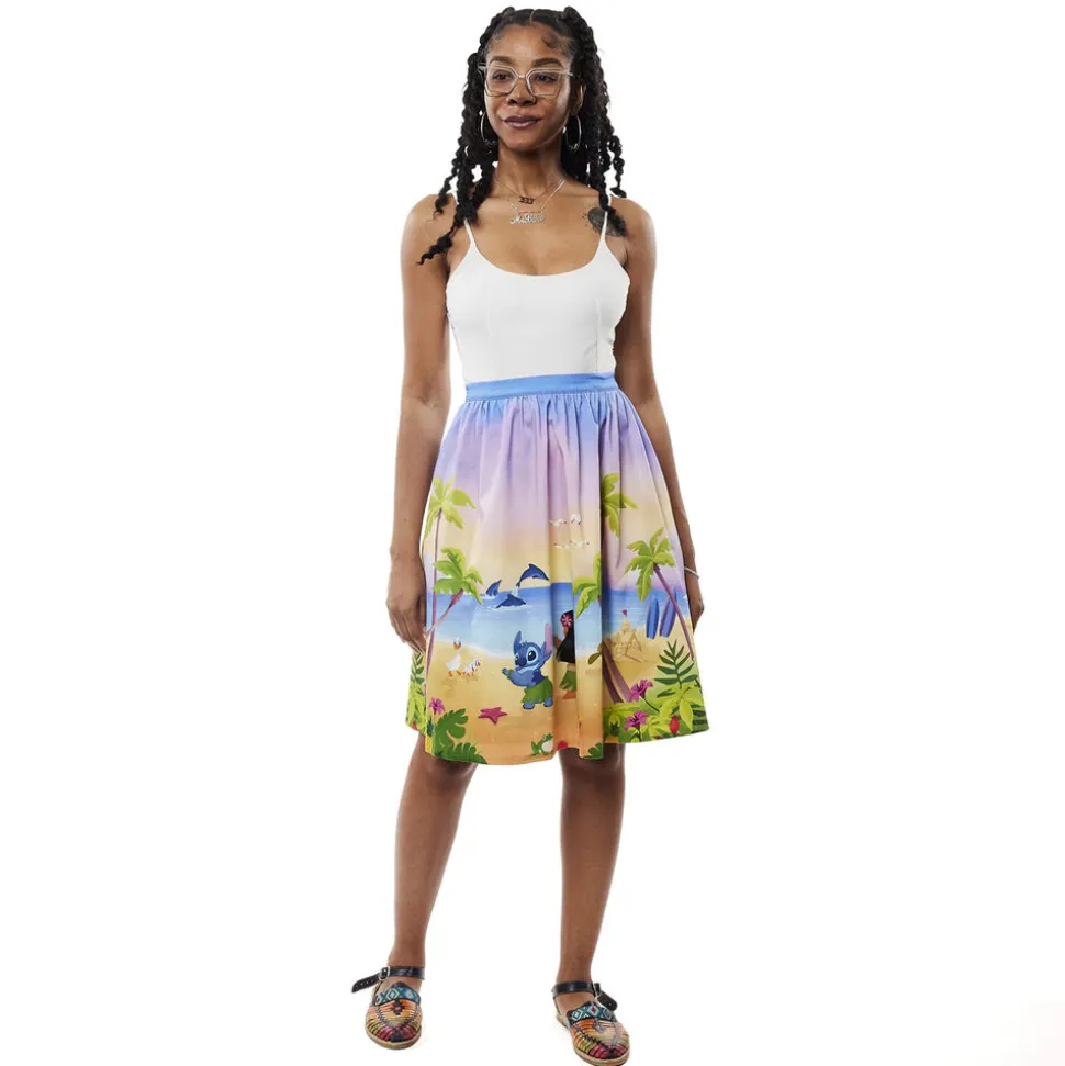 Women Disney Skirts<Stitch Shoppe Lilo & Stitch Beach Scene Sandy Skirt