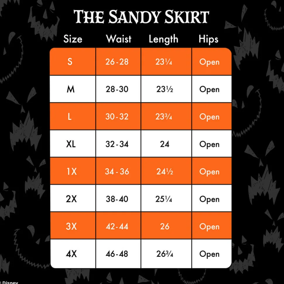 Women Disney Skirts<Stitch Shoppe Nightmare Before Christmas Sandy Skirt
