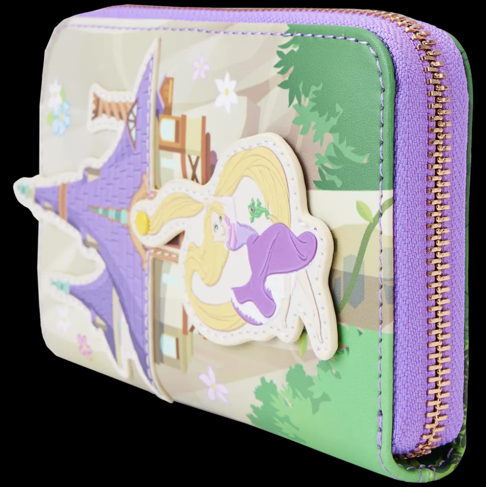 Disney Wallets<Tangled Rapunzel Swinging From The Tower Zip Around Wallet