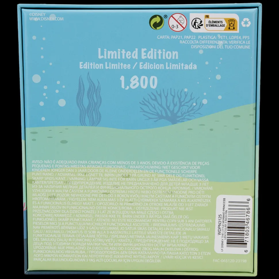 Disney Enamel Pins<The Little Mermaid Princess Series 3" Collector Box Lenticular Pin