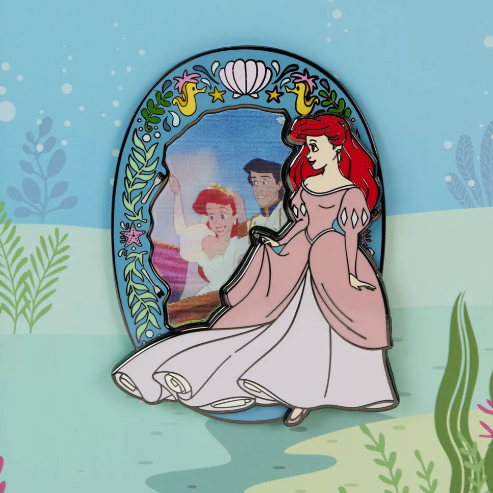 Disney Enamel Pins<The Little Mermaid Princess Series 3" Collector Box Lenticular Pin