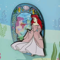 Disney Enamel Pins<The Little Mermaid Princess Series 3" Collector Box Lenticular Pin