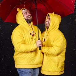 Unisex Disney Tops<Winnie The Pooh Rainy Day Cosplay Puffer Unisex Hoodie