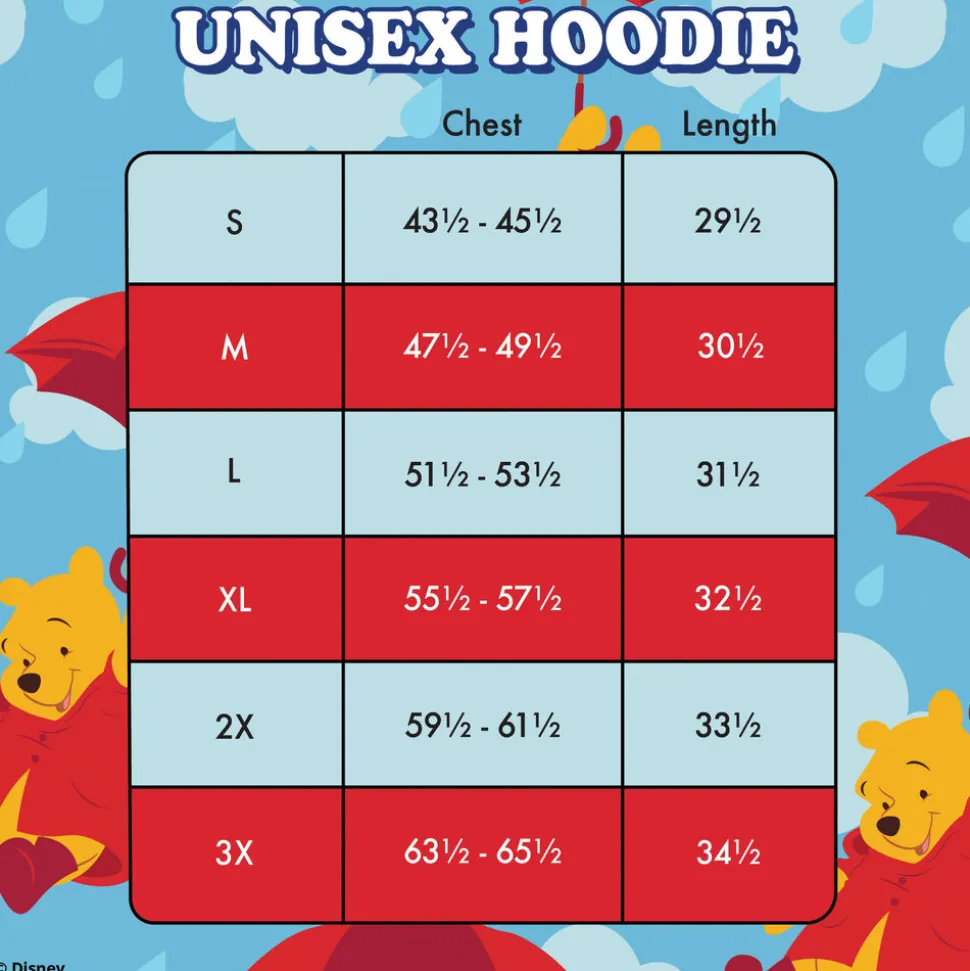 Unisex Disney Tops<Winnie The Pooh Rainy Day Cosplay Puffer Unisex Hoodie