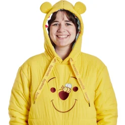 Unisex Disney Tops<Winnie The Pooh Rainy Day Cosplay Puffer Unisex Hoodie