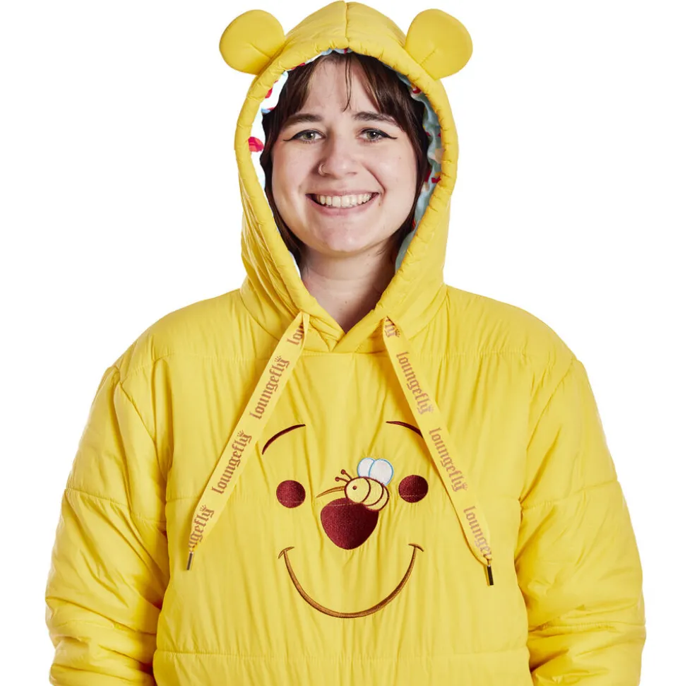 Unisex Disney Tops<Winnie The Pooh Rainy Day Cosplay Puffer Unisex Hoodie