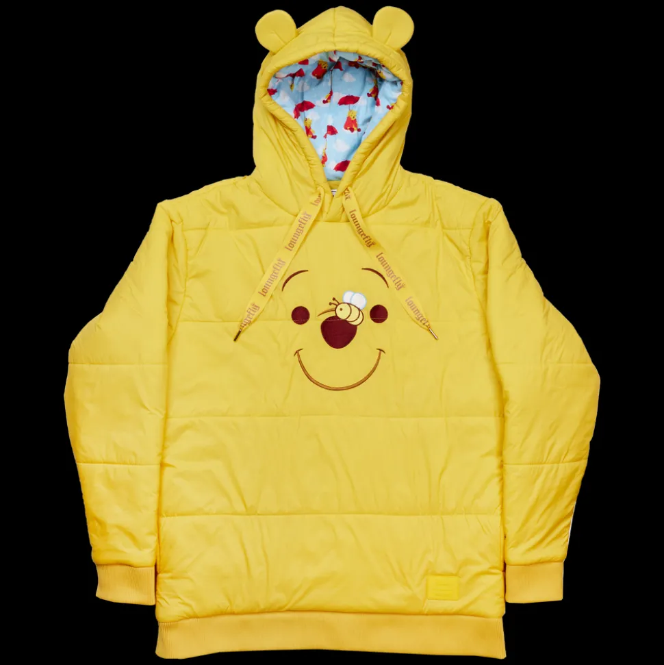 Unisex Disney Tops<Winnie The Pooh Rainy Day Cosplay Puffer Unisex Hoodie