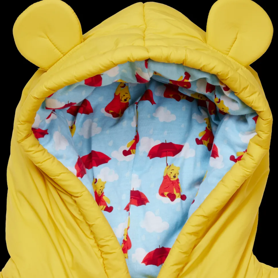 Unisex Disney Tops<Winnie The Pooh Rainy Day Cosplay Puffer Unisex Hoodie